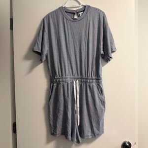 Smash + Tess Navy & White Striped Short-Sleeve Romper